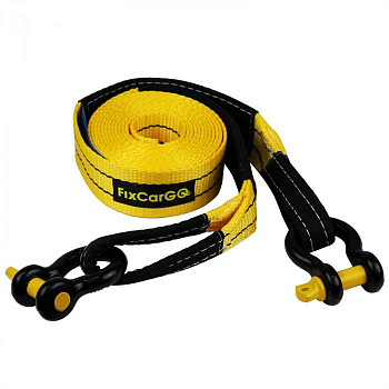 Трос буксировочный с петлями и шаклами, 60 мм, 10 т, 4 м. Трос буксировочный с петлями и шаклами, 60 мм, 10 т, 4 м.